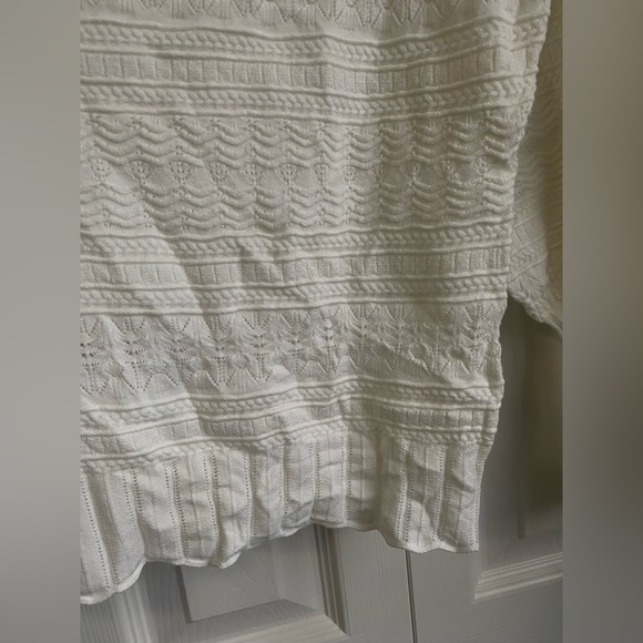 NWT Sezane Pull Ronnie Ercu White Knit Sweater Jumper - Picture 7 of 11